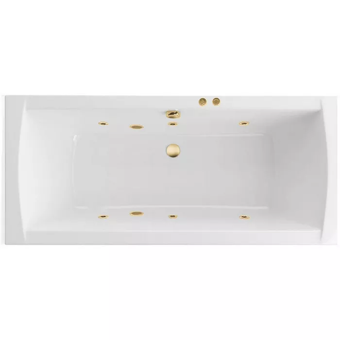 Ванна акриловая Excellent Aquaria Lux Soft 180х80 с гидромассажем белый - золото
Ванна акриловая Excellent Aquaria Lux Soft 180х80 с гидромассажем белый - золото