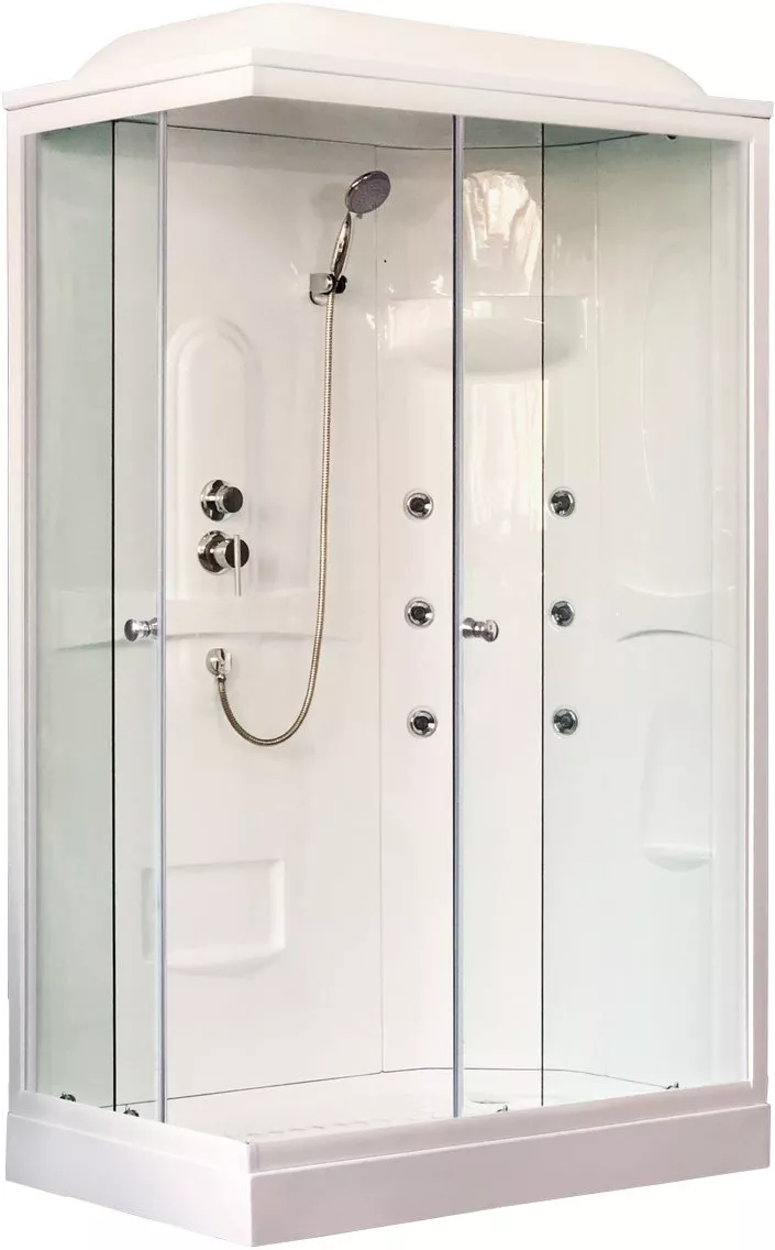 Душевая кабина Royal Bath 120х80 R профиль белый стекло прозрачное с гидромассажем
Душевая кабина Royal Bath 120х80 R профиль белый стекло прозрачное с гидромассажем