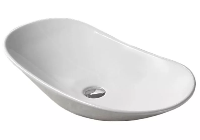 Раковина накладная CeramaLux 61.5х36 белый матовый 
Раковина накладная CeramaLux 61.5х36 белый матовый