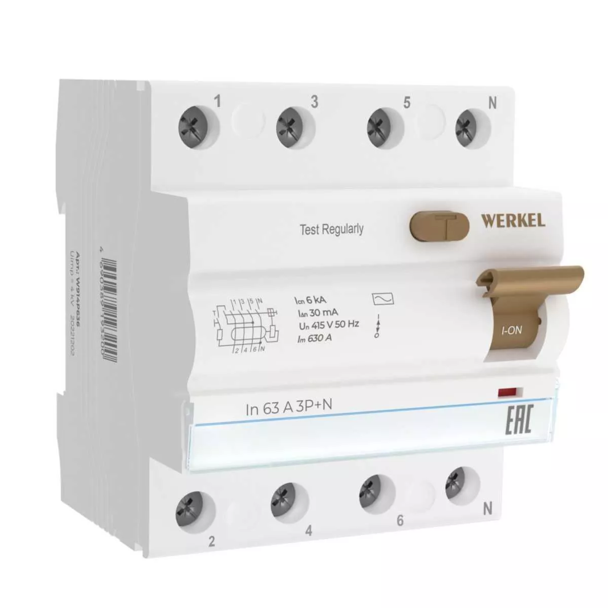 Устройство защитного отключения Werkel 3P+N 63A 30mА АС 6kА W914P636 4690389193200
Устройство защитного отключения Werkel 3P+N 63A 30mА АС 6kА W914P636 4690389193200