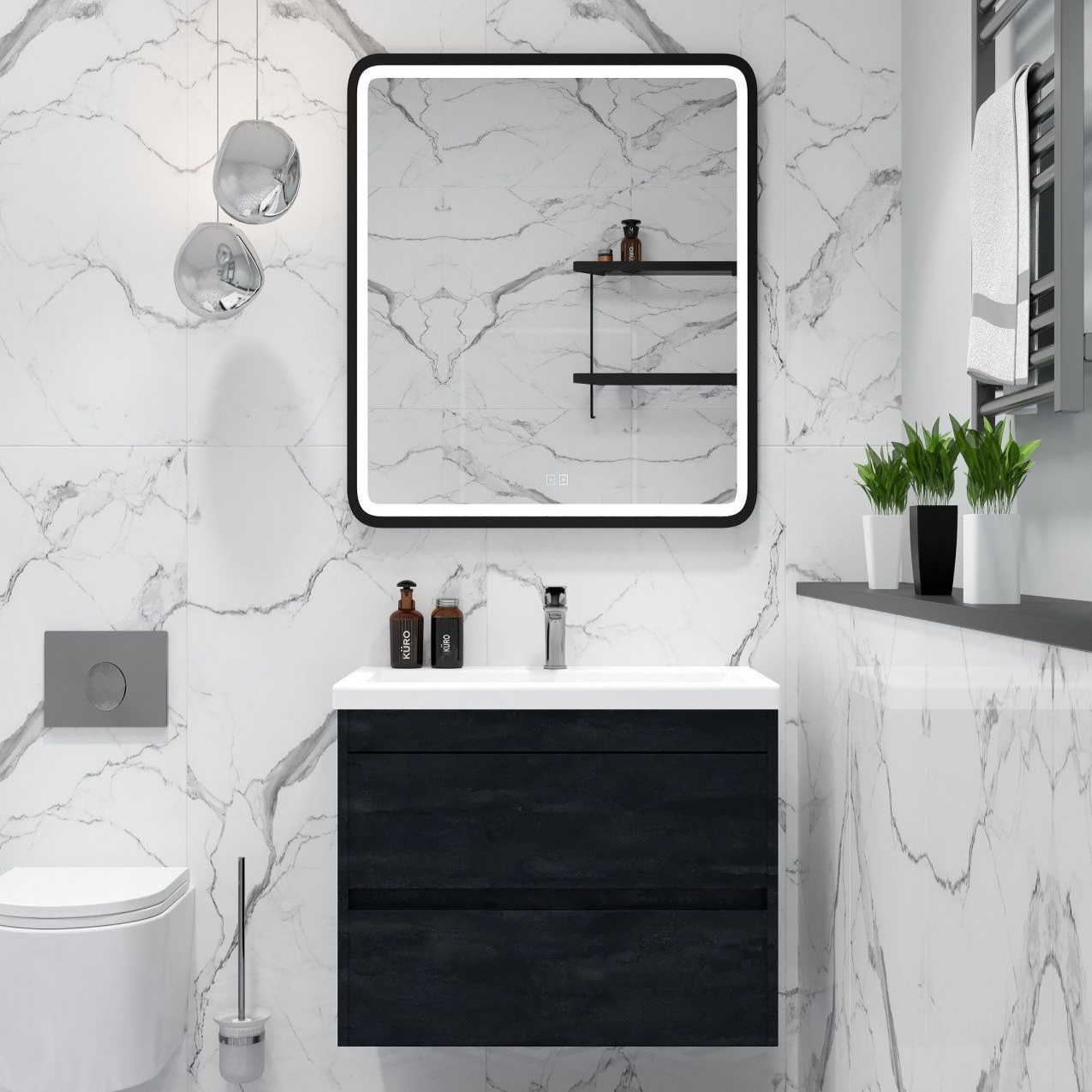 Мебель для ванной комнаты Art&Max Семья-М (Family-M) 60 подвесная, hard coal
Мебель для ванной комнаты Art&Max Семья-М (Family-M) 60 подвесная, hard coal