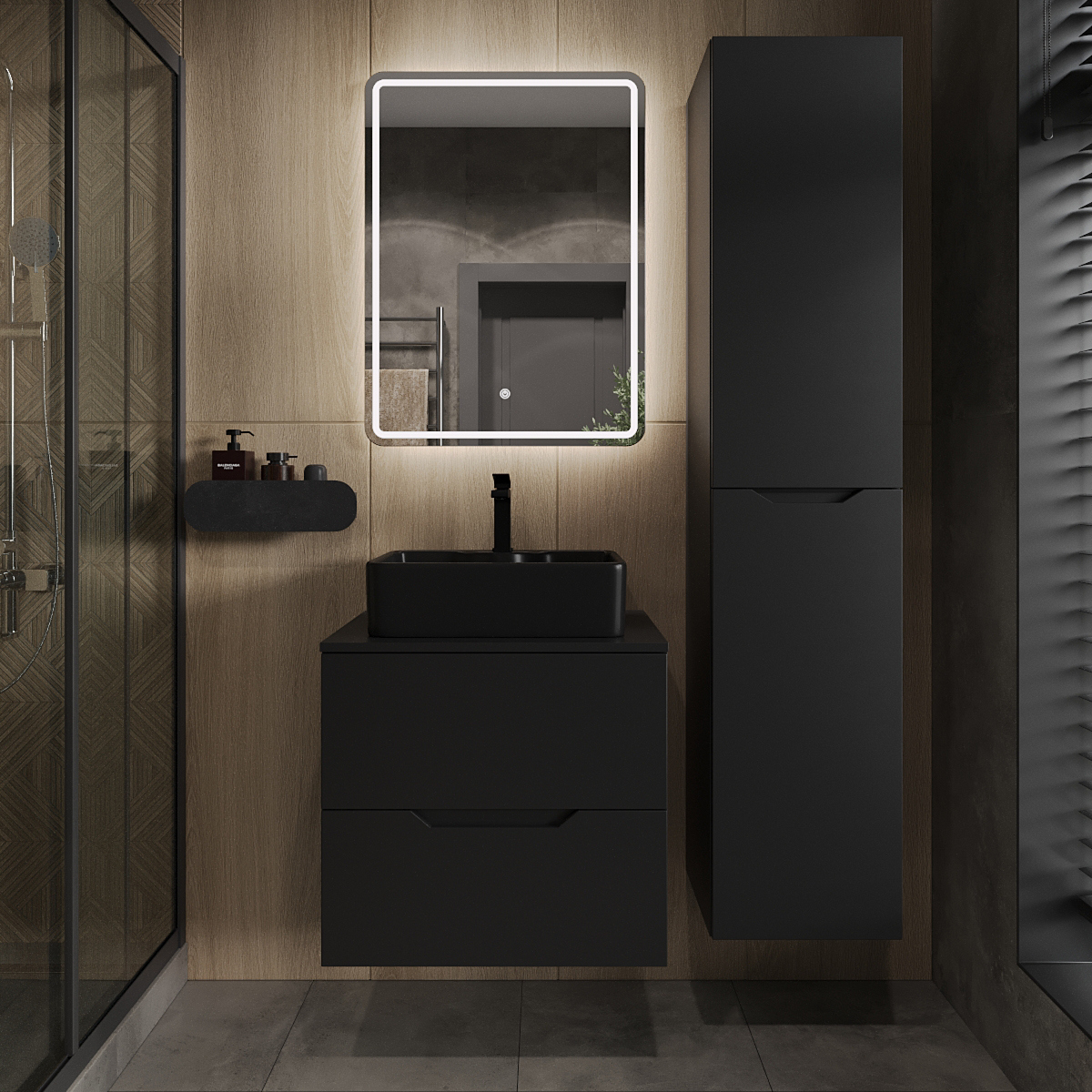 Мебель для ванной комнаты Orange Line 60 подвесная, 2 ящика, матовая черная с раковиной B01-475mb
Мебель для ванной комнаты Orange Line 60 подвесная, 2 ящика, матовая черная с раковиной B01-475mb