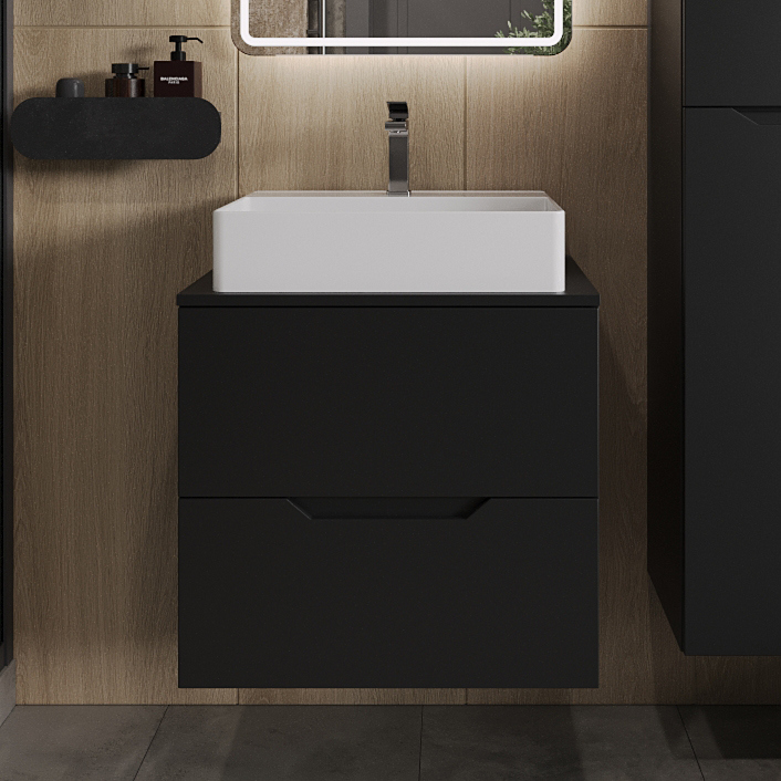 Тумба с раковиной Orange Line 60 подвесная, 2 ящика, матовая черная с раковиной B04-500W
Тумба с раковиной Orange Line 60 подвесная, 2 ящика, матовая черная с раковиной B04-500W