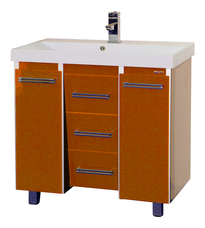 Тумба под раковину Misty Джулия Qvatro 105 оранжевая 
Тумба под раковину Misty Джулия Qvatro 105 оранжевая