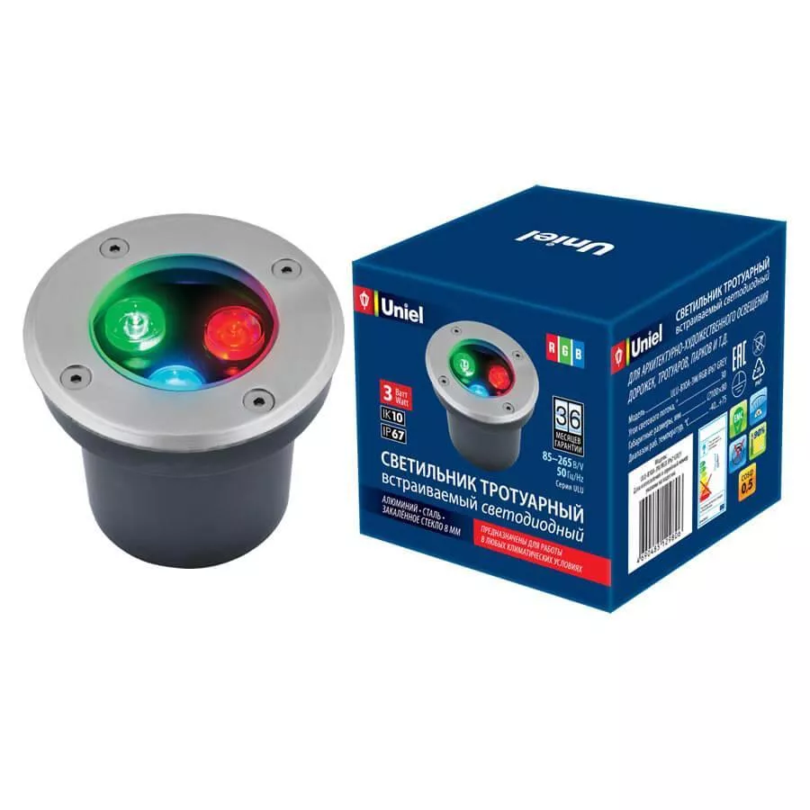 Ландшафтный светодиодный светильник Uniel ULU-B10A-3W/RGB IP67 Grey UL-00006818
Ландшафтный светодиодный светильник Uniel ULU-B10A-3W/RGB IP67 Grey UL-00006818