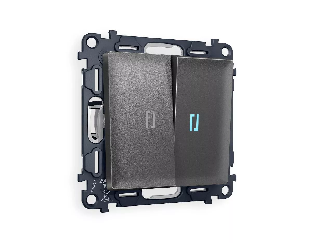 Комплект механизма 2-кл выключателя с подсветкой Ambrella Volt Alfa MA654020
Комплект механизма 2-кл выключателя с подсветкой Ambrella Volt Alfa MA654020