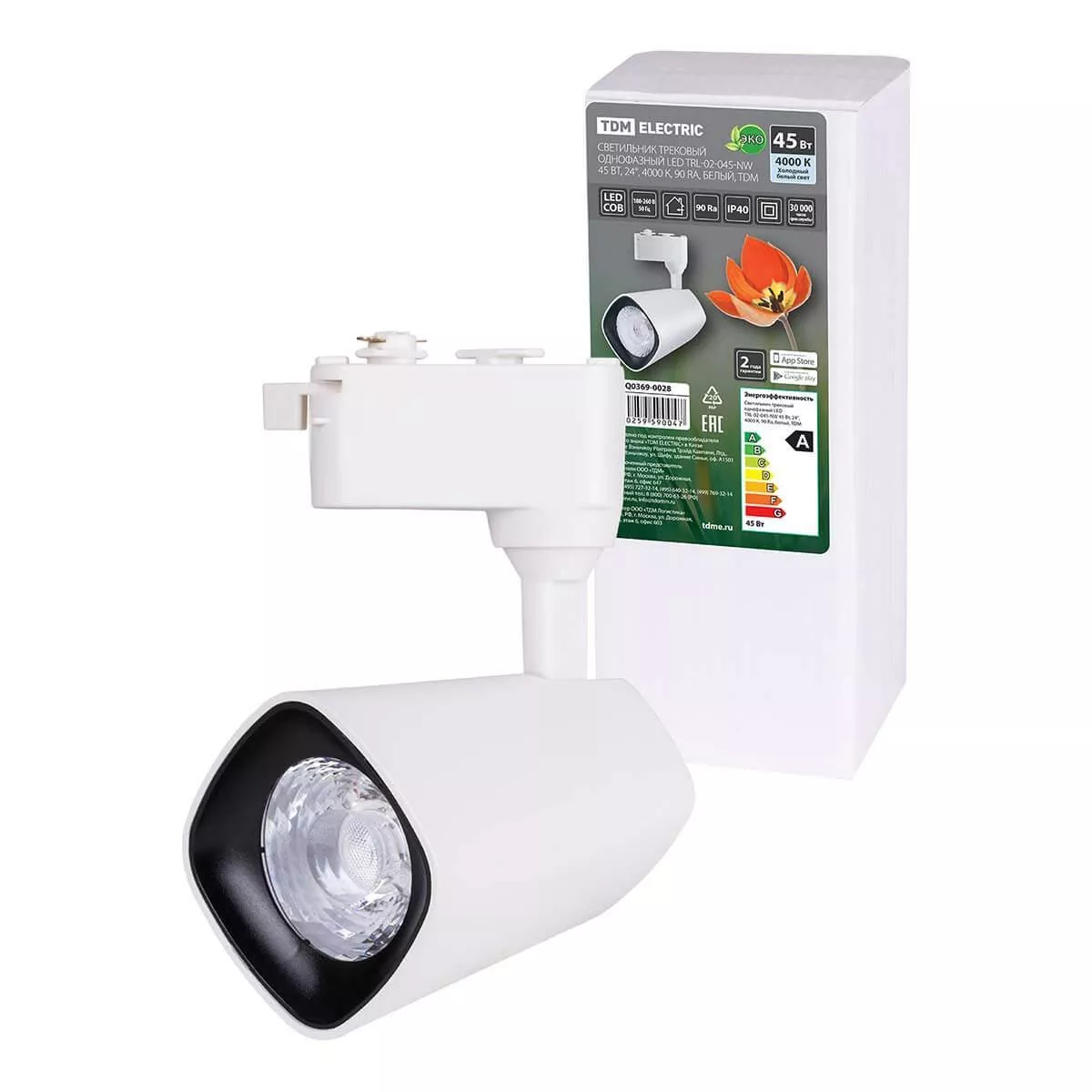 Трековый светодиодный светильник TDM Electric TRL-02-045-NW SQ0369-0028
Трековый светодиодный светильник TDM Electric TRL-02-045-NW SQ0369-0028