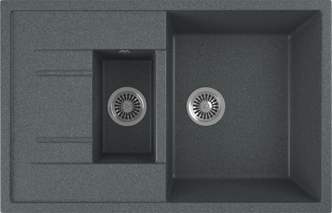 Мойка кухонная Domaci Бьелла DMC-21K-343 антрацит 
Мойка кухонная Domaci Бьелла DMC-21K-343 антрацит