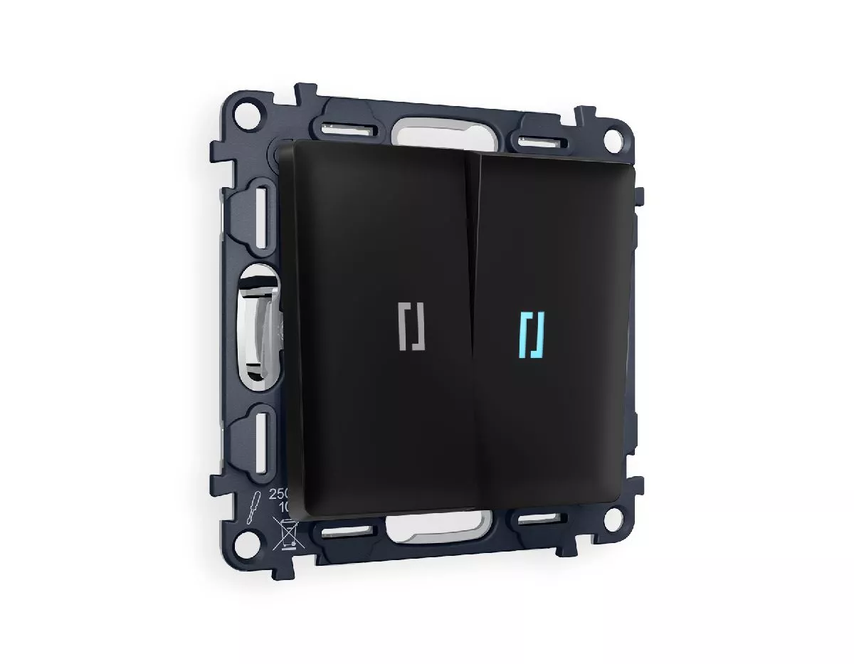Комплект механизма 2-кл проходного выключателя с подсветкой Ambrella Volt Alfa MA804040
Комплект механизма 2-кл проходного выключателя с подсветкой Ambrella Volt Alfa MA804040