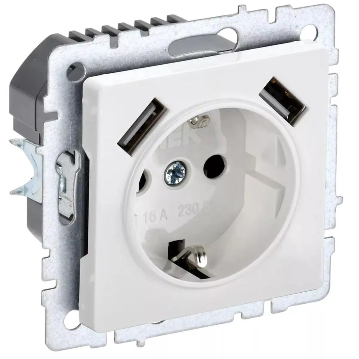 Розетка 1-местная 16А с USB A+A 3.1А IEK Brite с зазем. и защит. шторками РЮш10-2-БрБ белая BR-R14-16-U21-D31-K01
Розетка 1-местная 16А с USB A+A 3.1А IEK Brite с зазем. и защит. шторками РЮш10-2-БрБ белая BR-R14-16-U21-D31-K01