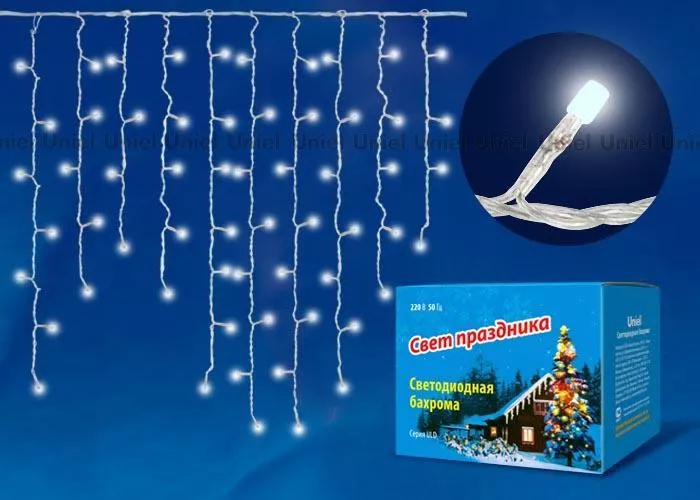 Светодиодная гирлянда Uniel бахрома 220V синий ULD-B3010-200/DTA Blue IP20 07950
Светодиодная гирлянда Uniel бахрома 220V синий ULD-B3010-200/DTA Blue IP20 07950