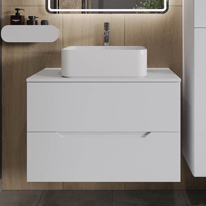 Тумба с раковиной Orange Line 80 подвесная, 2 ящика, матовая белая с раковиной B02-460W
Тумба с раковиной Orange Line 80 подвесная, 2 ящика, матовая белая с раковиной B02-460W