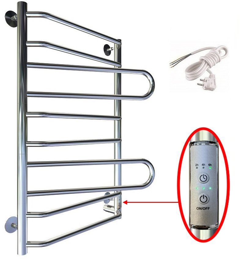 Полотенцесушитель электрический Тругор Пэк 18 , R 80х50 с выключателем
Полотенцесушитель электрический Тругор Пэк 18 , R 80х50 с выключателем