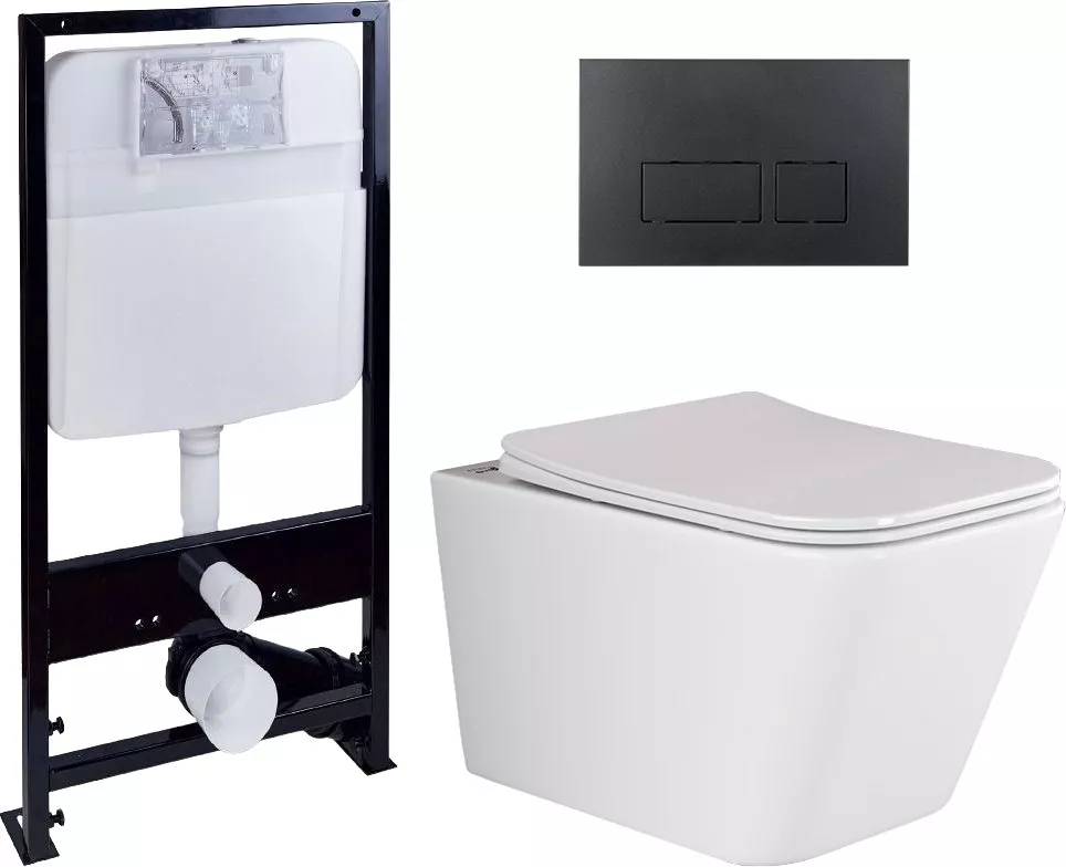 Комплект Унитаз подвесной Ceramica Nova Metric Rimless CN3007 с микролифтом, безободковый + Система инсталляции EWRIKA ProLT 0026-2020 + Кнопка смыва EWRIKA 0044 черная матовая
Комплект Унитаз подвесной Ceramica Nova Metric Rimless CN3007 с микролифтом, безободковый + Система инсталляции EWRIKA ProLT 0026-2020 + Кнопка смыва EWRIKA 0044 черная матовая