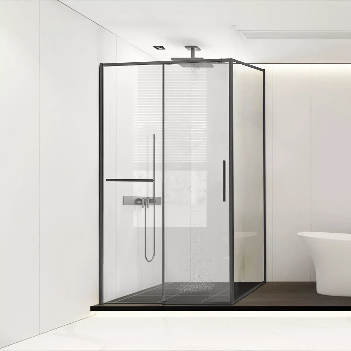 Душевой уголок Vincea Slim Soft VSR-1SS9015CLGM 150x90, профиль вороненая сталь, стекло прозрачное
Душевой уголок Vincea Slim Soft VSR-1SS9015CLGM 150x90, профиль вороненая сталь, стекло прозрачное