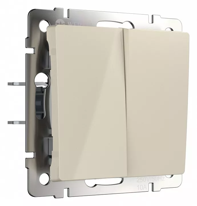 Выключатель двухклавишный проходной Werkel слоновая кость W1122003 4690389155628
Выключатель двухклавишный проходной Werkel слоновая кость W1122003 4690389155628
