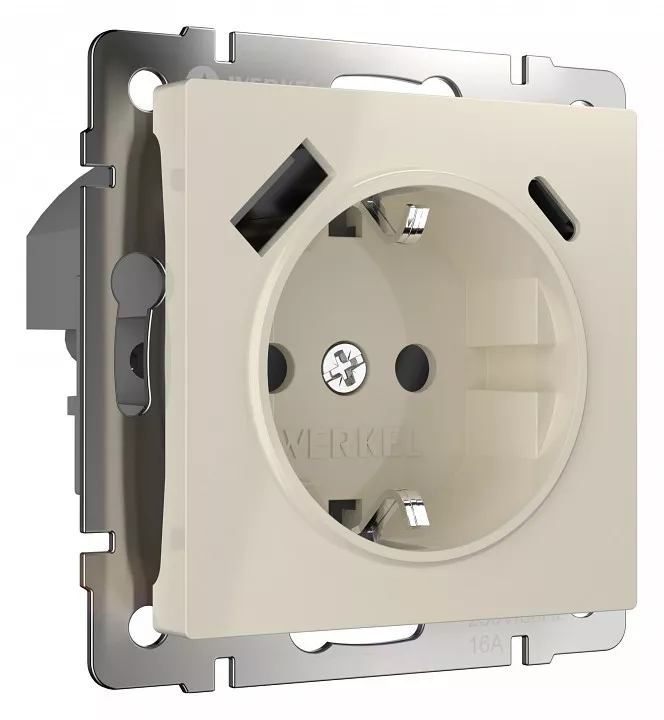 Розетка Werkel с быстрой зарядкой USB Type A+С слоновая кость W1171703 4690389176425
Розетка Werkel с быстрой зарядкой USB Type A+С слоновая кость W1171703 4690389176425