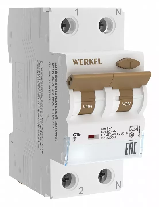 Дифференциальный автомат Werkel 1P+N 16A 30mА 6kА АC W922P166 4690389193224
Дифференциальный автомат Werkel 1P+N 16A 30mА 6kА АC W922P166 4690389193224