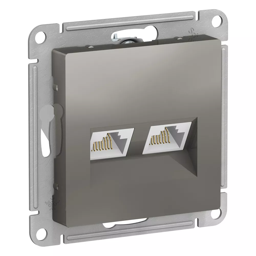 Розетка двойная компьютерная RJ45+RJ45, кат.5E Systeme Electric AtlasDesign Сталь ATN000985
Розетка двойная компьютерная RJ45+RJ45, кат.5E Systeme Electric AtlasDesign Сталь ATN000985