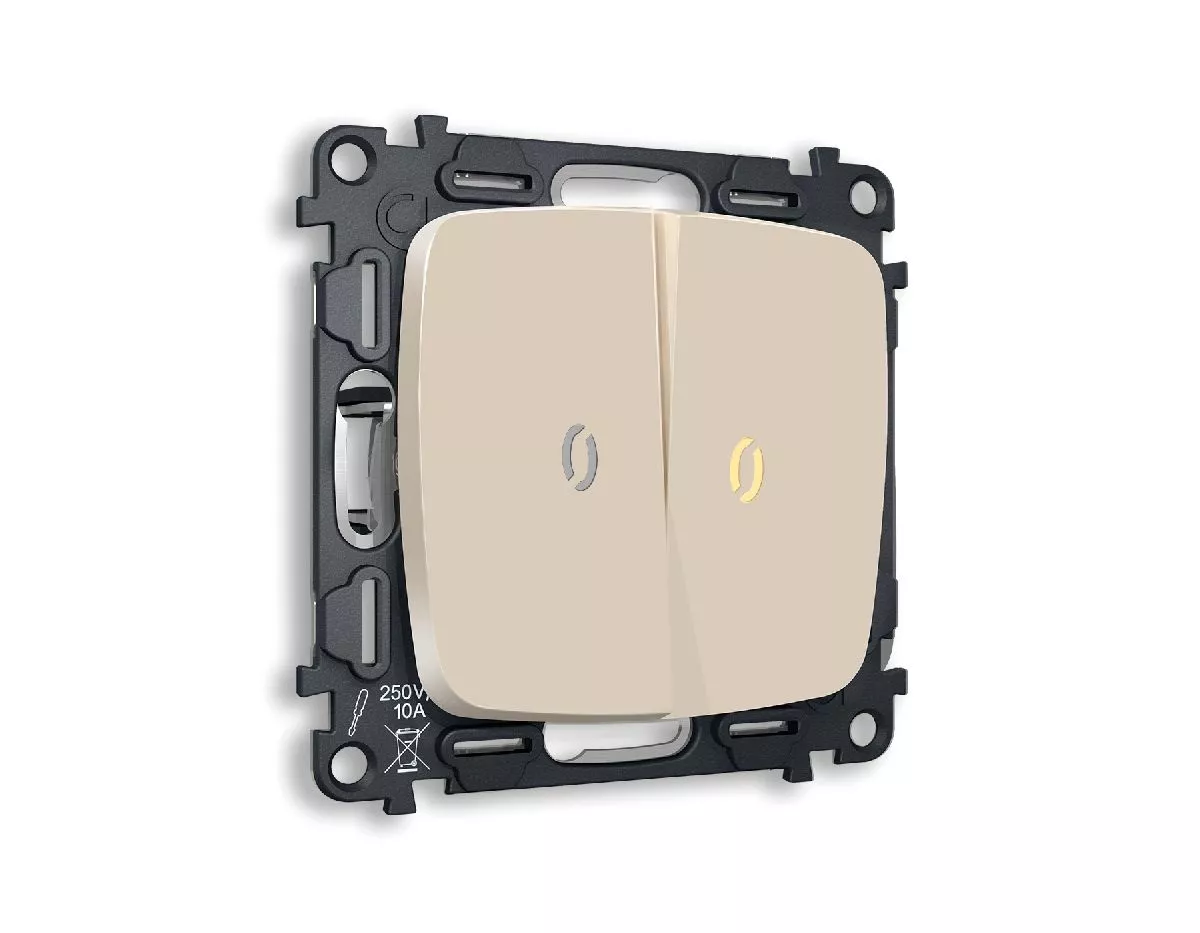 Комплект механизма 2-кл проходного выключателя с подсветкой Ambrella Volt Omega MO324030
Комплект механизма 2-кл проходного выключателя с подсветкой Ambrella Volt Omega MO324030