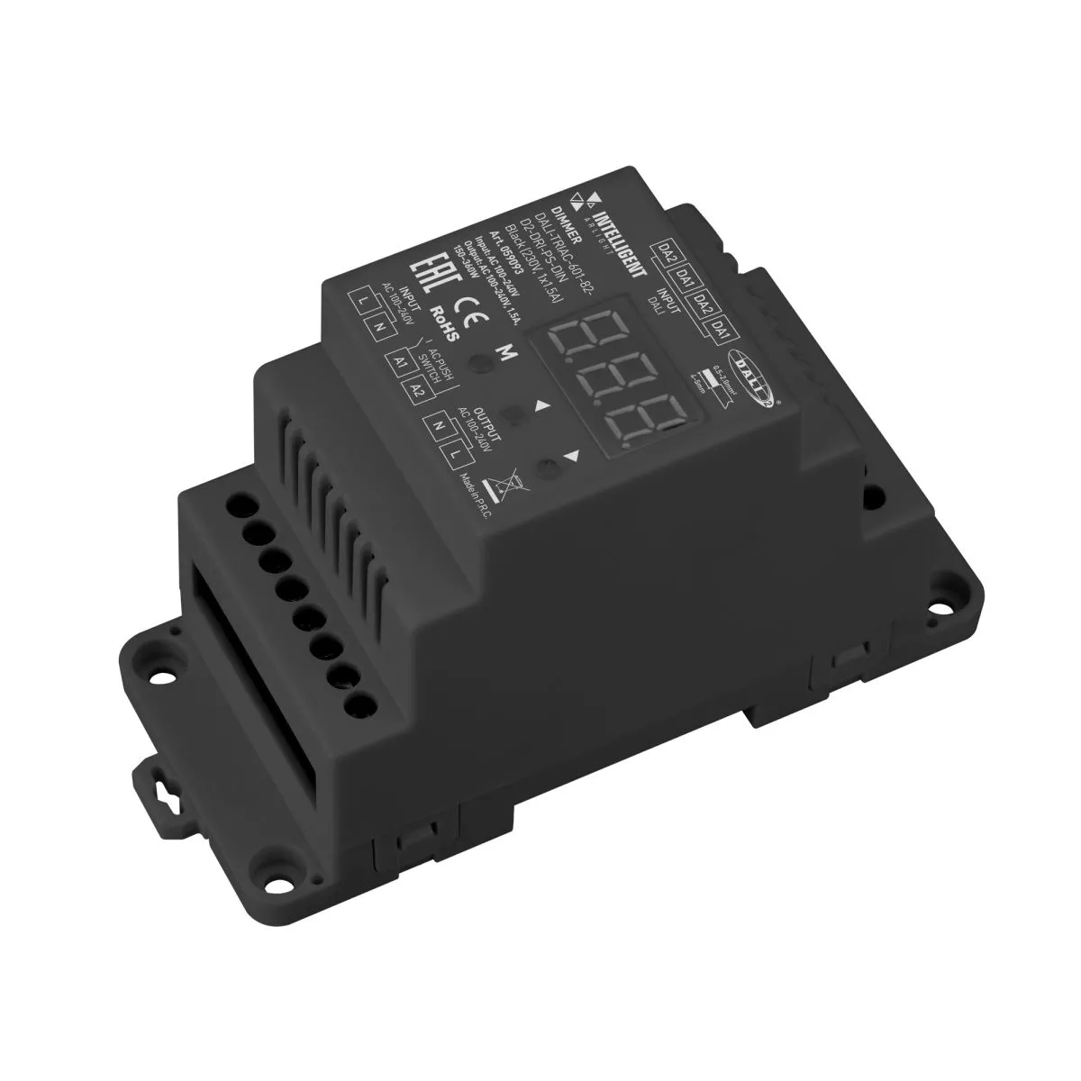 Диммер с выходом TRIAC Arlight DALI-TRIAC-601-82-D2-DRI-PS-DIN Black (230V, 1x1.5A) (IARL, IP20 Пластик) 059093
Диммер с выходом TRIAC Arlight DALI-TRIAC-601-82-D2-DRI-PS-DIN Black (230V, 1x1.5A) (IARL, IP20 Пластик) 059093