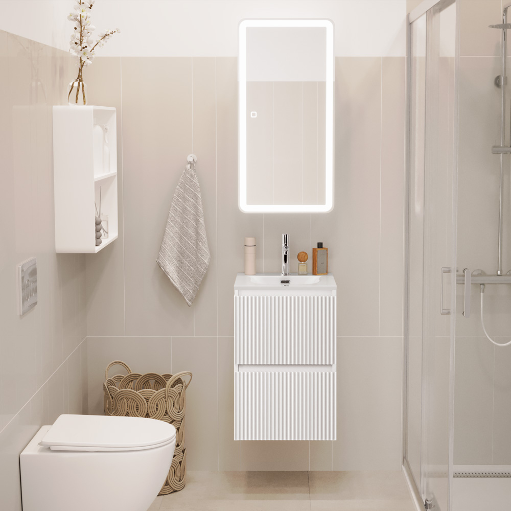 Мебель для ванной комнаты BelBagno Uno-mini 40 подвесная, 2 ящика, bianco opaco
Мебель для ванной комнаты BelBagno Uno-mini 40 подвесная, 2 ящика, bianco opaco