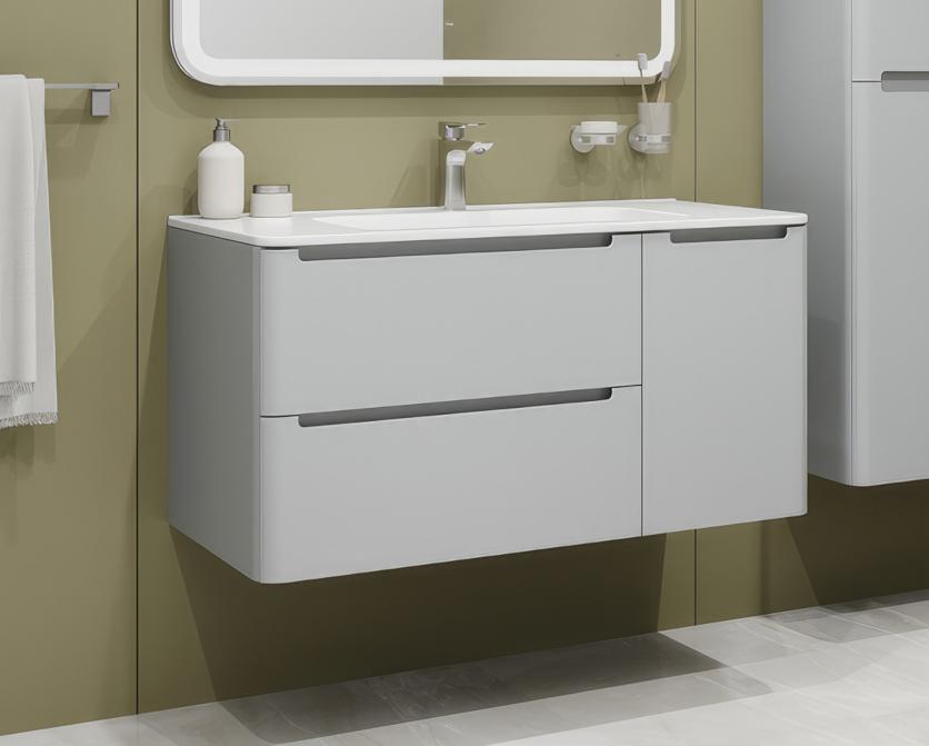 Тумба с раковиной IDDIS Edifice 100 подвесная, светло-серая
Тумба с раковиной IDDIS Edifice 100 подвесная, светло-серая