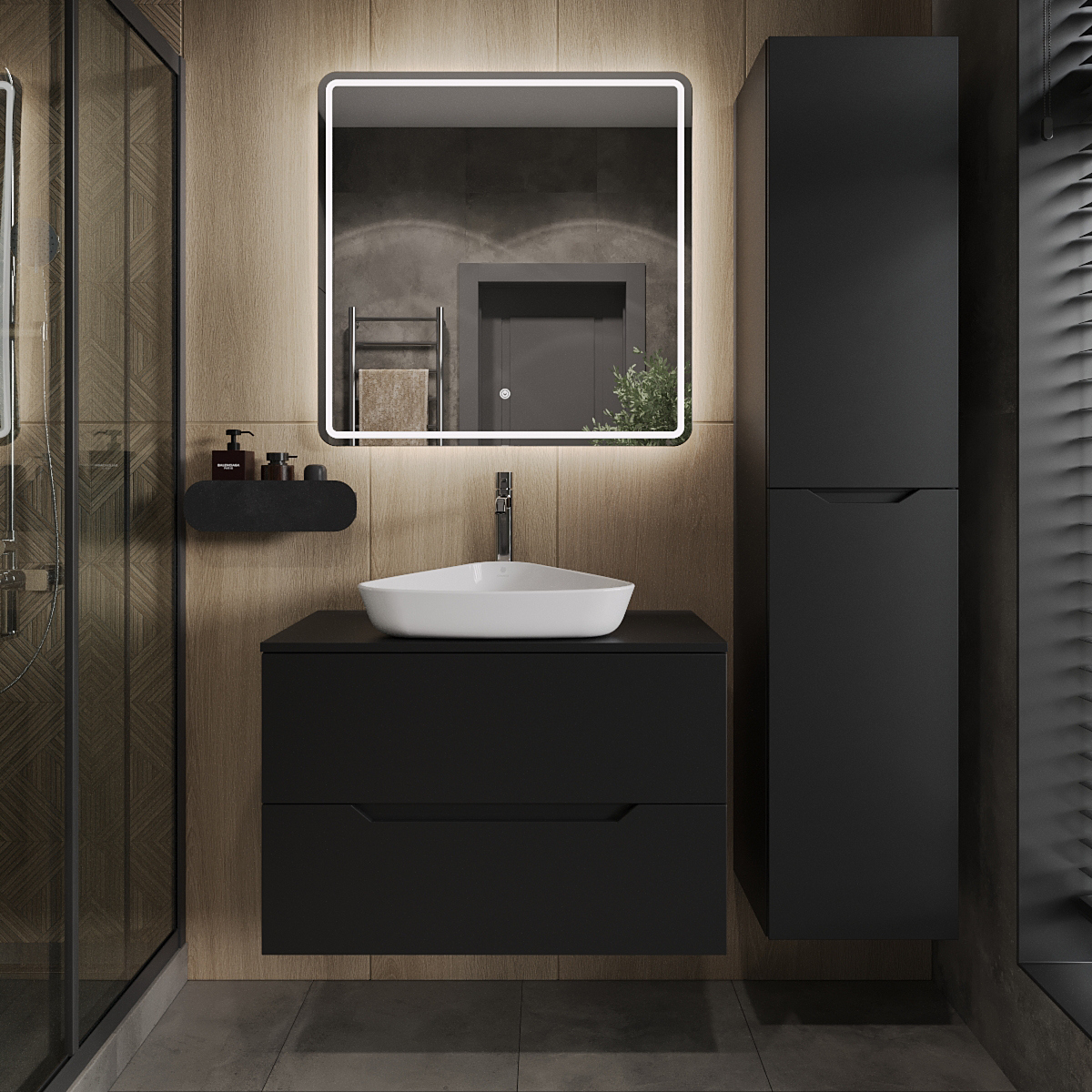 Мебель для ванной комнаты Orange Line 80 подвесная, 2 ящика, матовая черная с раковиной B07-500W
Мебель для ванной комнаты Orange Line 80 подвесная, 2 ящика, матовая черная с раковиной B07-500W