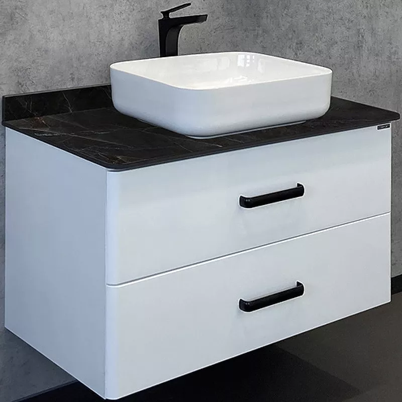 Тумба с раковиной Comforty Амстердам 95 белый глянец 45303₽