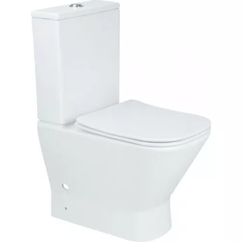 

Напольный унитаз Aquanet Fine белый с сиденьем микролифт