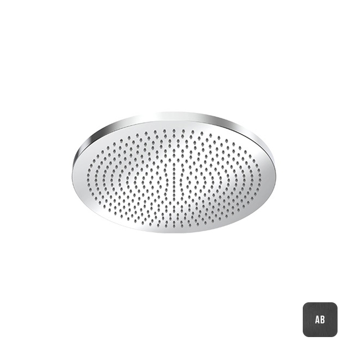 ALMAR Velvet rain Верхний душ круглый 301 мм из латуни без держателя 1 режим Velvet rain цвет PVD Absolute Black AB 82650₽