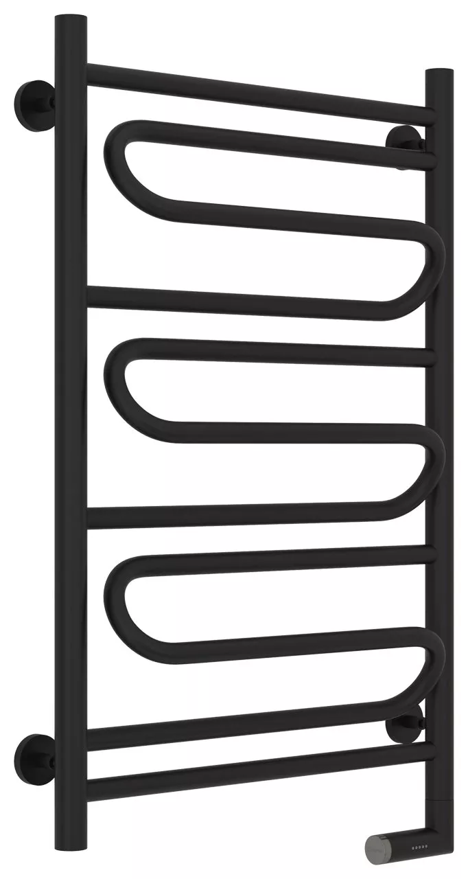 

Полотенцесушитель электрический РЭБ "ЭЛЕГИЯ 2.0" 800х500 / МЭМ правый (Матовый чёрный)