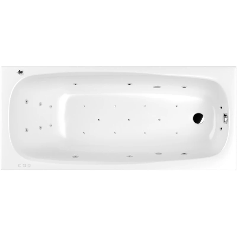 

Акриловая ванна Whitecross Layla Slim 180х80 белая хром с гидромассажем