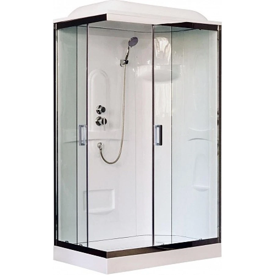  Душевая кабина Royal Bath HP 120х80 R профиль хром стекло прозрачное