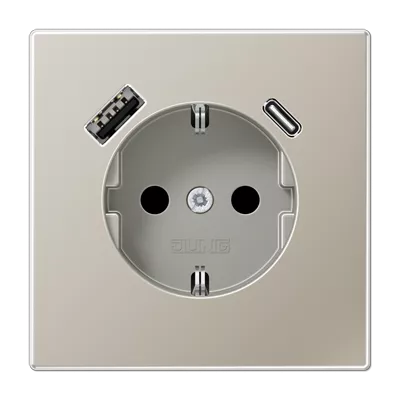 

Розетка 2K+З USB Typ AC Jung ES1520-15CA