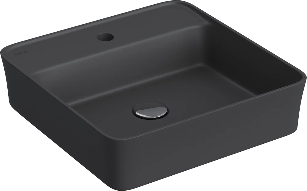 

Раковина накладная Berges Ego SL 45x45 черный матовый, антрацит