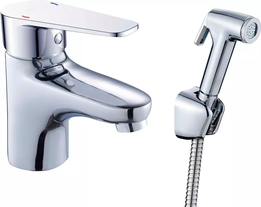 Смеситель Orange Otto M22-022cr для раковины с гигиеническим душем