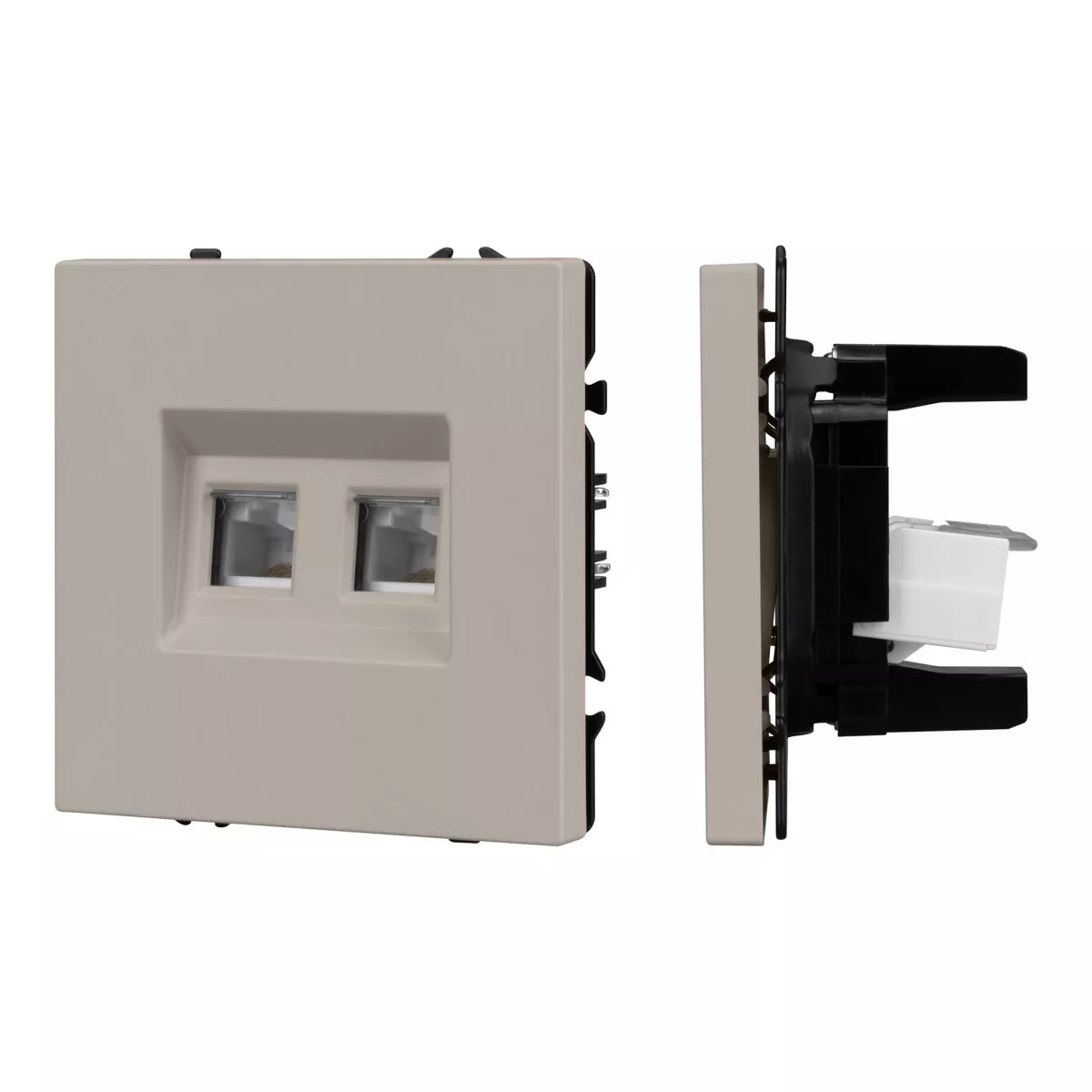 

Механизм сдвоенной компьютерной розетки Arlight SCT-NOBE-MPC2-SFPL-CA (RJ-45, CAT6) 059450