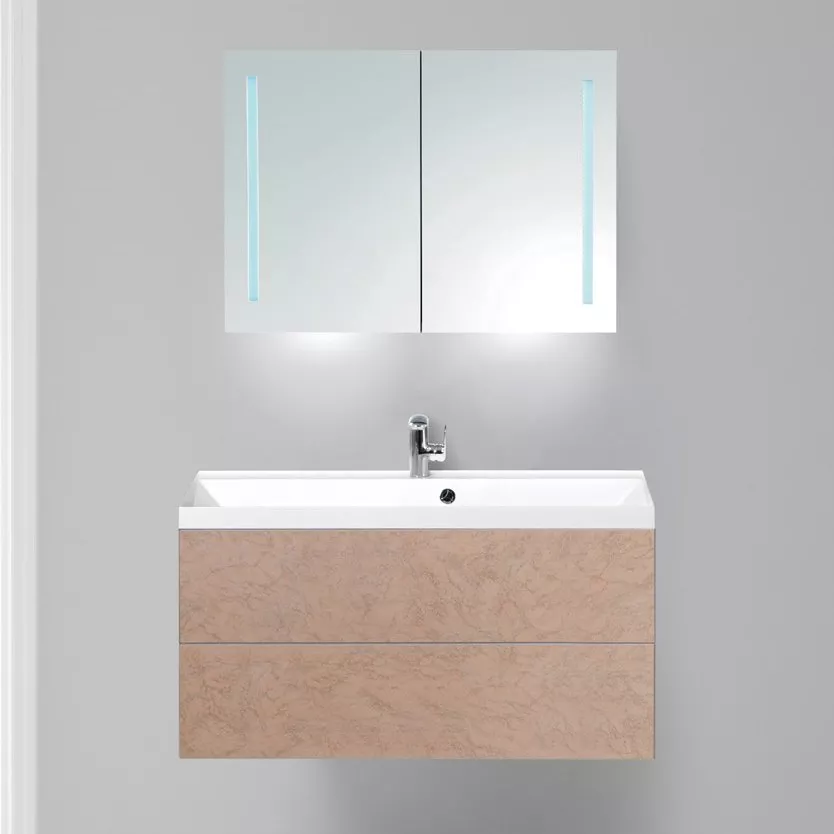 Мебель для ванной BelBagno Regina 100 marmo rosa, цвет белый - фото 1