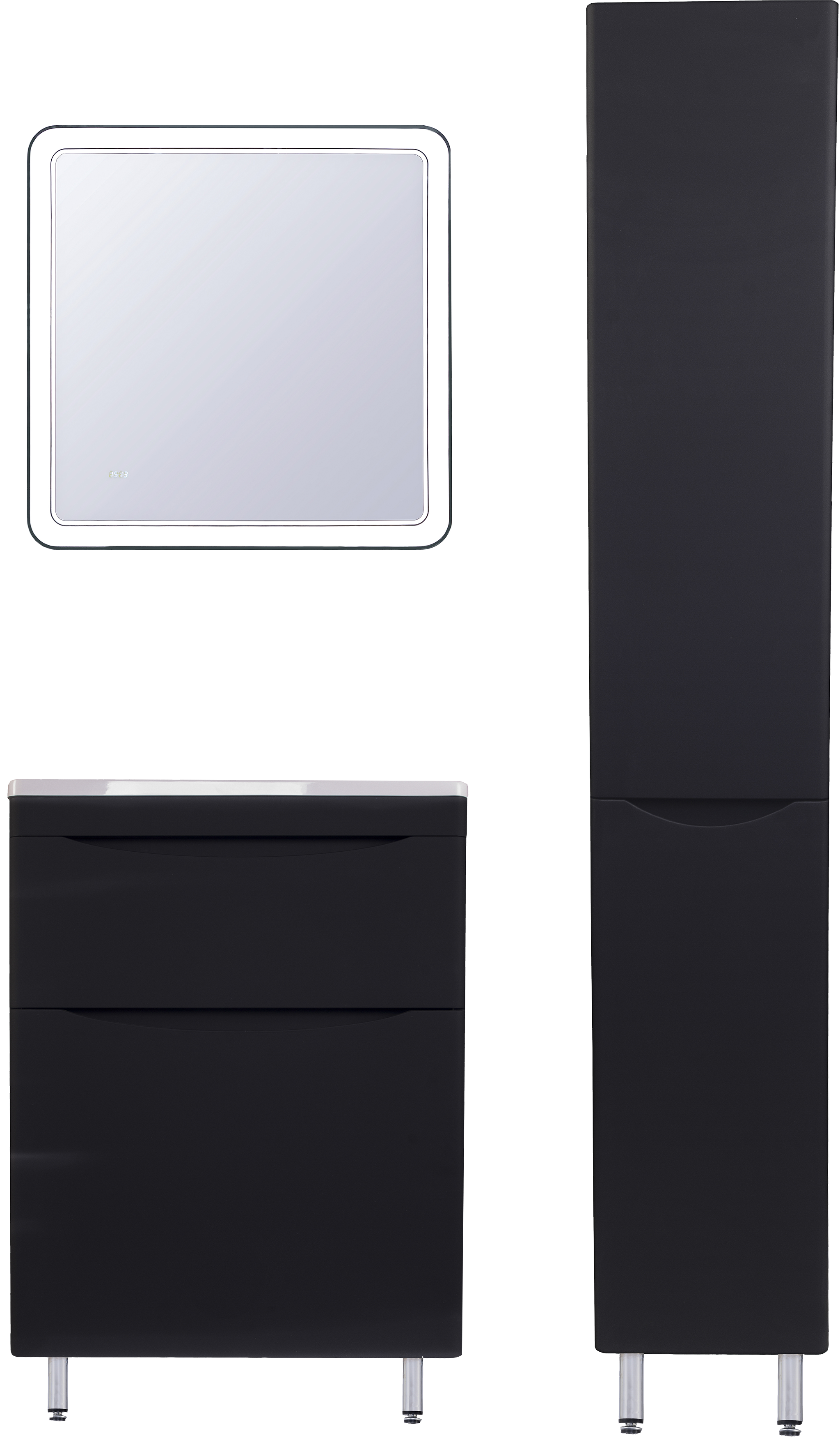 

Мебель для ванной комнаты Style Line Бергамо Мини 70 Люкс Plus напольная, антискрейтч черная