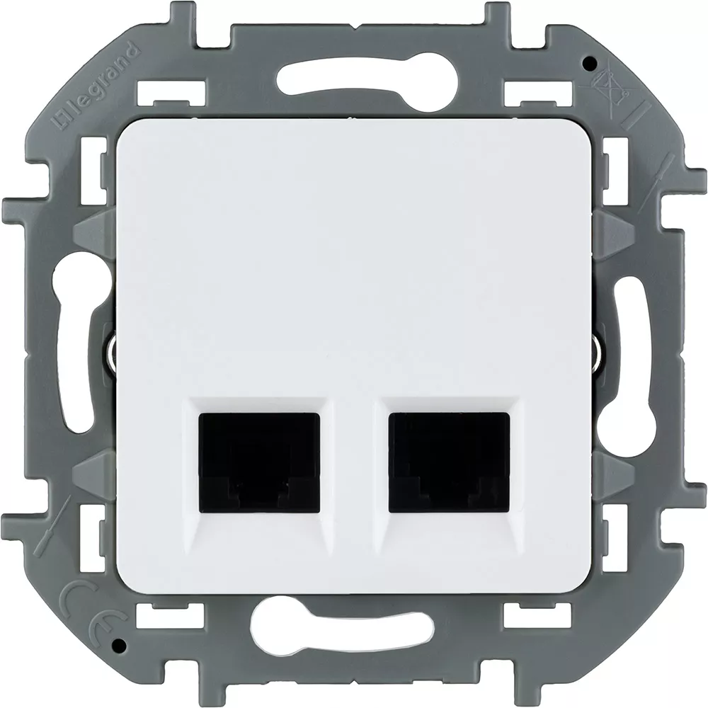 

Розетка компьютерная двойная RJ45 Legrand Inspiria 673840