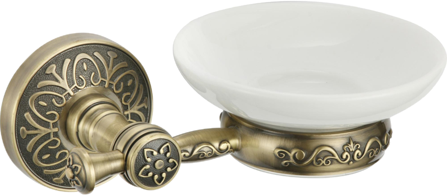 

Мыльница Savol 58 с S-005859C настенная, керамическая, бронзовая, белая