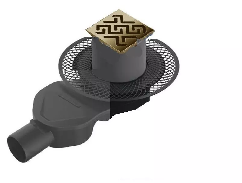 

Душевой трап Berges Platz Antik 15х15 бронза