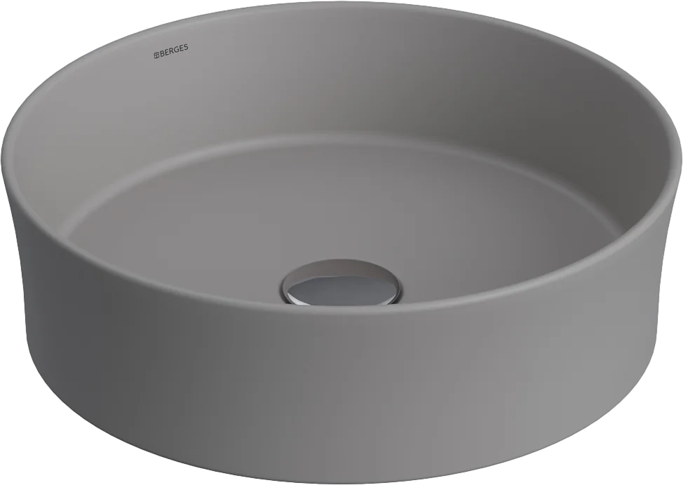 

Раковина накладная Berges Ego SL 38х38 серый матовый