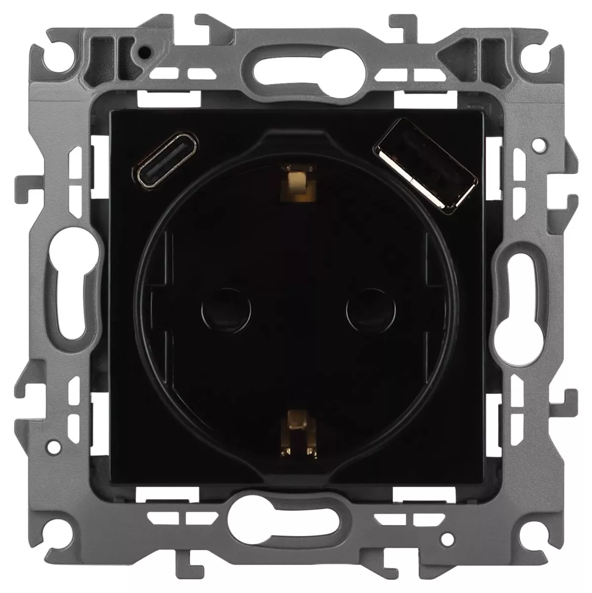 

Розетка со шторками с USB type-A+C Эра 12-4108-06 Б0067746