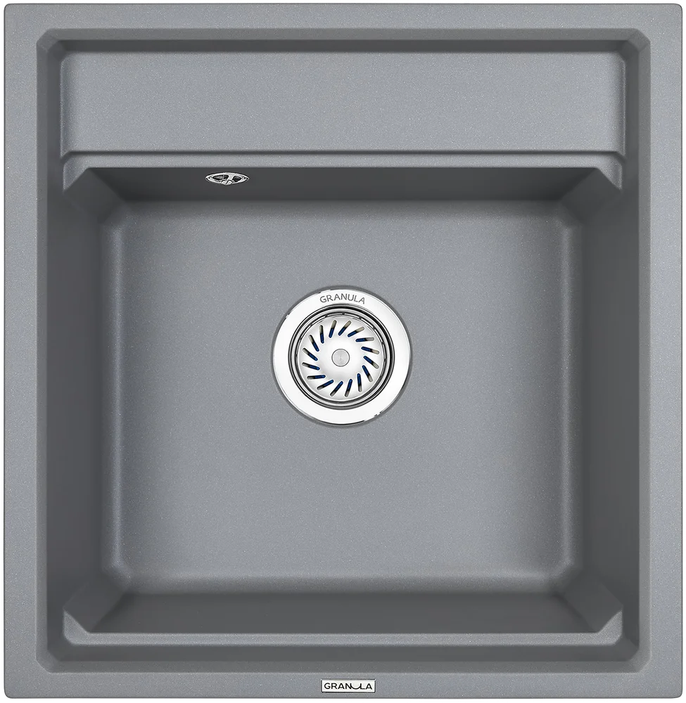

Мойка кухонная Granula Kitchen Space 50х51 серый матовый
