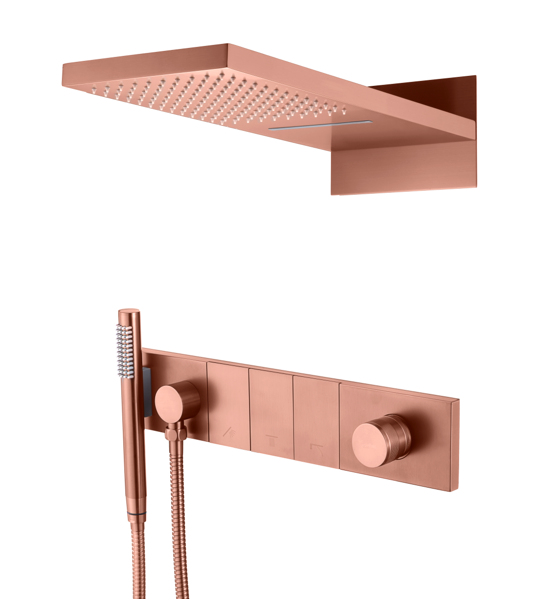 

Душевой комплект Boheme Zodiac 132-CB термостат, С ВНУТРЕННЕЙ ЧАСТЬЮ, copper brushed