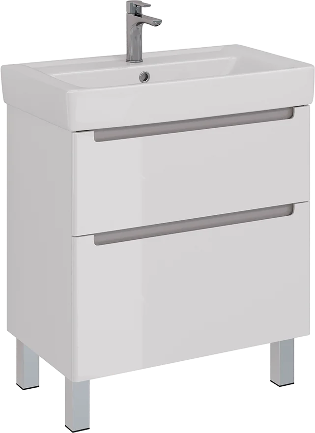 

Тумба с раковиной Lemark Buno 80 белый глянцевый