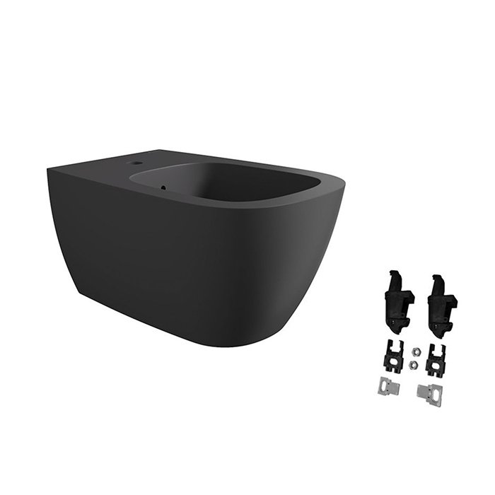 

Alice комплект: Биде WUNDER 53х31, подвесное, с набором для крепления, чёрный матовый