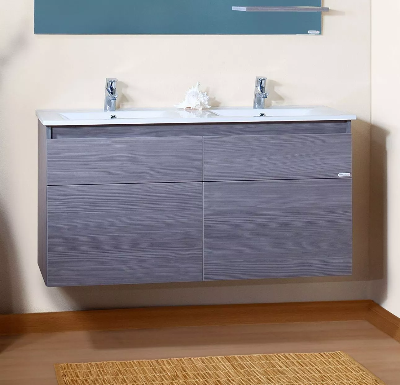 

Тумба для комплекта Бриклаер Мадрид 120 серая лиственница, Серый